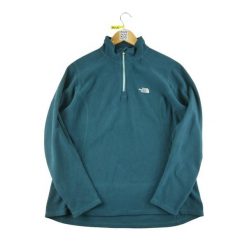 Second life - Kobaltowy polarowy sweter damski TNF - Stan dobry. Niebieskie swetry nierozpinane damskie The North Face, bez wzorów, z polaru, sportowe, bez kołnierzyka, bez ramiączek. Za 105.71 zł.