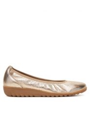 Caprice Baleriny 9-22161-44 Złoty. Żółte balerinki damskie Caprice, bez wzorów, ze skóry, bez obcasa, bez zapięcia. Za 269.99 zł.