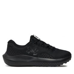 Buty do biegania Under Armour. Czarne obuwie sportowe damskie Under Armour, bez wzorów, bez zapięcia, do biegania. Za 199.99 zł.