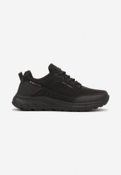 Czarne Buty Sportowe w Typie Trekkingowych Sznurowane Taivonna. Czarne buty sportowe męskie Born2be, bez wzorów, z materiału, bez zapięcia. Za 169.99 zł.