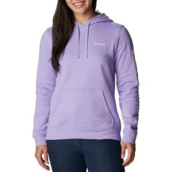 Bluza trekkingowa damska Columbia Trek Graphic Hooded. Fioletowe bluzy damskie Columbia, xs, bez wzorów, sportowe, bez ramiączek, bez kaptura. Za 149.99 zł.