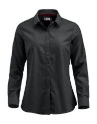 Clique koszula Oxford Garland damska długi rękaw 100% bawełna – black. Czarne koszule damskie CLIQUE, m, bez wzorów, z bawełny, bez kołnierzyka, bez ramiączek. Za 229.58 zł.