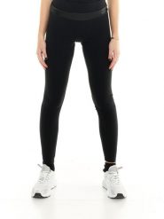 Legginsy na co dzień na siłownię. Czarne legginsy damskie LEONE 1947 APPAREL, bez wzorów, z gumy. Za 63.11 zł.