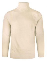 Elegancki Golf Męski - Brave Soul - Kremowy (Śmietankowy). Białe swetry męskie Brave Soul, l, bez wzorów, z bawełny, eleganckie, bez kołnierzyka, bez ramiączek. Za 119.00 zł.