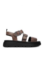 Lasocki Sandały CEO-WI16-TIA-02 Szary. Szare sandały damskie Lasocki, bez wzorów, ze skóry, bez obcasa, na płaskiej podeszwie, bez zapięcia. Za 179.99 zł.