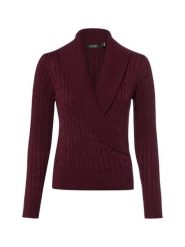 Lauren Ralph Lauren bluza z dzianiny Kobiety Bawełna czerwony, XS. Czerwone bluzy damskie Lauren Ralph Lauren, xs, bez wzorów, z bawełny, bez ramiączek, bez kaptura. Za 949.95 zł.