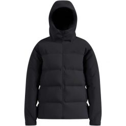 Kurtka puchowa Odlo Jacket insulated DOWN HOODED. Czarne kurtki męskie ODLO, na zimę, l, bez wzorów, z materiału, sportowe, z kapturem. Za 1,499.99 zł.