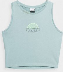 4f Tshirt Mięta r. L TTSHF570. T-shirty damskie 4F, l, bez wzorów, bez kołnierzyka, bez ramiączek. Za 49.96 zł.