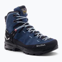 Buty trekkingowe damskie Salewa MTN Trainer 2 Mid GTX. Niebieskie obuwie trekkingowe damskie Salewa, z gore-texu, bez zapięcia. Za 1,099.00 zł.