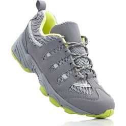 Kozaki trekkingowe bonprix szary - limonka. Szare obuwie sportowe damskie bonprix, bez wzorów, z materiału, bez zapięcia. Za 89.99 zł.