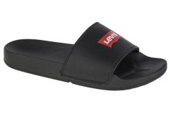 Klapki Damskie Levis Na Basen Sportowe Basenowe. Czarne klapki damskie Levi's®, bez wzorów, z materiału, sportowe, bez obcasa, bez zapięcia. Za 99.00 zł.