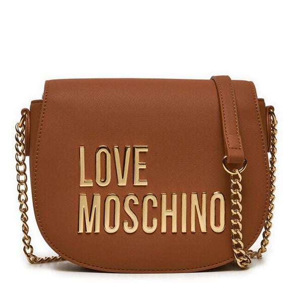 Torebka LOVE MOSCHINO. Brązowe listonoszki damskie Love Moschino, bez wzorów, bez dodatków. Za 489.99 zł.