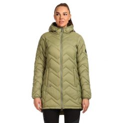 Damski płaszcz ocieplany Kilpi LEILA-W. Zielone płaszcze damskie Kilpi, xs, bez wzorów, z nylonu, sportowe, bez kołnierzyka, bez kaptura. Za 422.05 zł.