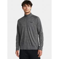 Koszulka sportowa męska Under Armour UA Tech Textured. Szare bluzy sportowe męskie Under Armour, m, bez wzorów, bez kaptura, do biegania. Za 143.27 zł.