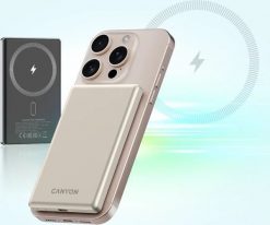 CANYON power bank OnPower 505 slim Magsafe 5000 mAh PD20W Beige. Brązowe powerbanki Canyon. Za 93.55 zł.