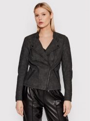 ONLY Kurtka z imitacji skóry Ava 15102997 Czarny Regular Fit. Czarne kurtki damskie ONLY, bez wzorów, ze skóry, bez kaptura. Za 249.99 zł.