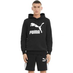 Bluza z kapturem Puma Classics Logo, Mężczyźni. Białe bluzy męskie Puma, m, bez wzorów, z bawełny, z kapturem, na fitness i siłownię. Za 390.00 zł.