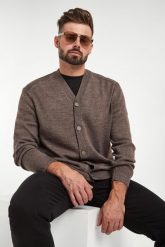 Kardigan męski wełniany ARMANI EXCHANGE. Swetry męskie Armani Exchange, l, bez wzorów, z wełny, bez kołnierzyka, bez ramiączek. W wyprzedaży za 377.40 zł.