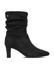 MEXX Botki EO-WI44-TIP-01 Czarny. Czarne botki damskie Mexx, bez wzorów, ze skóry, bez obcasa, na szpilce, bez zapięcia. Za 479.99 zł.