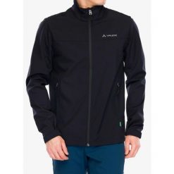 Kurtka softshell męska Vaude Hurricane Jacket IV. Czarne kurtki męskie Vaude, l, bez wzorów, z softshellu, bez kaptura. Za 377.99 zł.