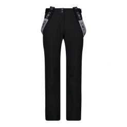 Spodnie damskie narciarskie CMP 34W4496. Czarne spodnie materiałowe damskie CMP, na zimę, bez wzorów, sportowe. W wyprzedaży za 670.75 zł.