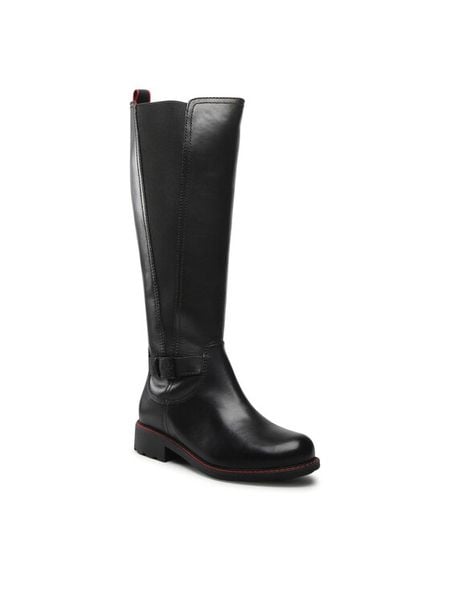 Lasocki Kozaki WI16-VIVA-13 Czarny. Czarne kozaki damskie Lasocki, bez wzorów, ze skóry, bez obcasa, na płaskiej podeszwie, bez zapięcia. Za 184.99 zł.