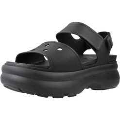 Sandały CROCS 211755C Czarny. Czarne sandały damskie Crocs, bez wzorów, z syntetyku, bez obcasa, bez zapięcia. Za 267.40 zł.