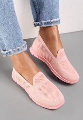 Różowe Tenisówki Pasquier. Czerwone trampki i tenisówki damskie Renee, bez wzorów, z tkaniny, przed kostkę, bez zapięcia. Za 39.99 zł.
