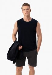 M-RISSO. Szare szorty męskie Volcano, bez wzorów, z bawełny, klasyczne. Za 99.99 zł.