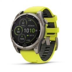 Zegarek Garmin Fenix 8 Solar Sapphire Żółty. Niebieskie zegarki sportowe Garmin, bez wzorów. Za 5,306.99 zł.