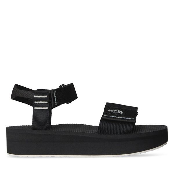Sandały The North Face. Czarne sandały damskie The North Face, bez wzorów, bez obcasa, na koturnie, bez zapięcia. Za 199.99 zł.