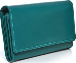 Belveder Portfel damski skórzany turkusowy MID BW55. Niebieskie portfele damskie Belveder. Za 209.90 zł.