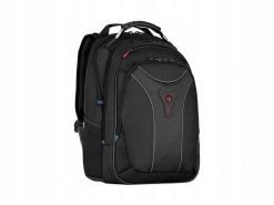 Plecak Carbon z kieszenią na laptopa do 17,3' (43 cm). Czarne plecaki męskie Wenger, bez wzorów, z materiału, biznesowe. Za 500.99 zł.