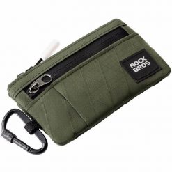 Portfel rowerowy na karty klucz z karabińczkiem Rockbros L002. Zielone portfele męskie ROCKBROS, bez wzorów. Za 49.90 zł.