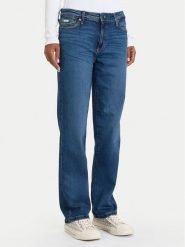 Guess Jeans Jeansy W5BA98 D5RA3 Granatowy Regular Fit. Niebieskie jeansy damskie Guess Jeans, z aplikacjami, z bawełny. Za 439.99 zł.
