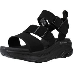 Sandały SKECHERS DLUX WALKER RETRO COSMOS Czarny. Czarne sandały damskie Skechers, bez wzorów, z syntetyku, bez obcasa, bez zapięcia. Za 219.99 zł.