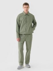 4F Spodnie casual męskie - oliwkowe/khaki S. Brązowe spodnie materiałowe męskie 4F, bez wzorów, z bawełny. W wyprzedaży za 99.99 zł.