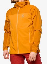 Kurtka softshell męska Haglofs Moran Softshell Hood. Brązowe kurtki męskie Haglöfs, m, bez wzorów, z materiału, bez kaptura. Za 615.99 zł.