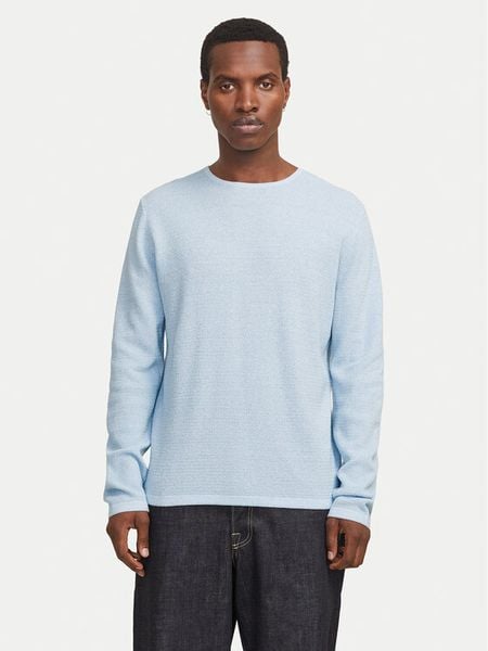 Jack & Jones Sweter George 12268279 Błękitny Regular Fit. Niebieskie swetry męskie Jack & Jones, m, bez wzorów, z bawełny, bez kołnierzyka, bez ramiączek. Za 129.99 zł.