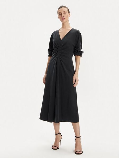 DKNY Sukienka codzienna D2A4BIAM Szary Regular Fit. Szare sukienki damskie DKNY, na co dzień, bez wzorów, z lyocellu, bez kołnierzyka, bez ramiączek, proste. Za 419.99 zł.