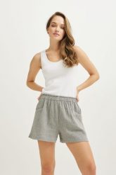 SPODENKI JULIETTE CIEMNO SZARE L - Flawless. Szare szorty damskie Flawless, bez wzorów, z bawełny, eleganckie. Za 95.00 zł.