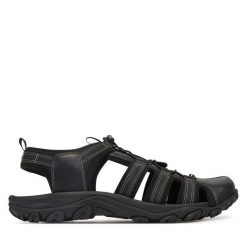 Sandały Lasocki. Czarne sandały męskie Lasocki, bez wzorów, bez zapięcia. Za 159.99 zł.