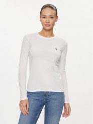 Polo Ralph Lauren Bluzka 211898699001 Biały Regular Fit. Białe bluzki damskie Polo Ralph Lauren, s, bez wzorów, z bawełny, bez kołnierzyka, bez ramiączek. Za 209.99 zł.