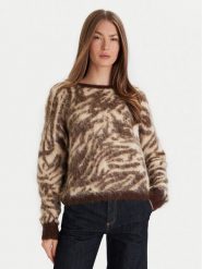 ViCOLO Sweter 55044F Brązowy Regular Fit. Brązowe swetry nierozpinane damskie ViCOLO, l, bez wzorów, z syntetyku, bez kołnierzyka, bez ramiączek. Za 519.99 zł.