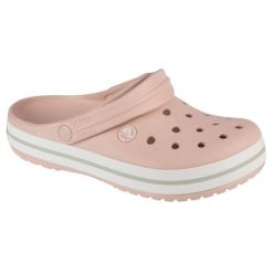 Klapki Crocs Crocband 11016-6UR różowe. Czerwone klapki damskie bez wzorów, klasyczne, bez obcasa, bez zapięcia. Za 374.47 zł.