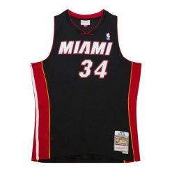 Koszulka Miami Heat Swingman 2012/13. Czarne bluzki damskie Mitchell & Ness, bez wzorów, z poliesteru, sportowe, bez kołnierzyka, bez ramiączek. Za 517.00 zł.