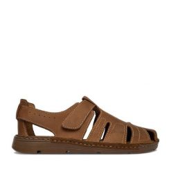 Sandały Lasocki. Brązowe sandały męskie Lasocki, bez wzorów, bez zapięcia. Za 149.99 zł.