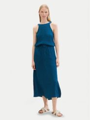 Tom Tailor Sukienka letnia 1041514 Niebieski Regular Fit. Niebieskie sukienki damskie Tom Tailor, na lato, bez wzorów, z wiskozy, bez kołnierzyka, bez ramiączek. Za 209.99 zł.