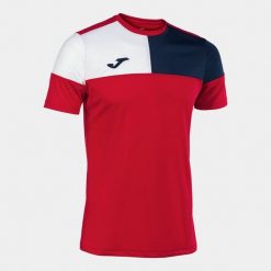 Koszulka Joma Crew 3XS – Czerwona/Navy/Biała. Białe bluzki damskie Joma, xs, bez wzorów, z poliesteru, sportowe, bez kołnierzyka, bez ramiączek. Za 160.99 zł.