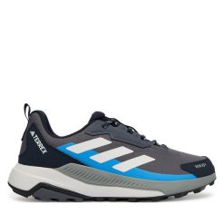 Trekkingi adidas. Szare buty zimowe męskie Adidas, bez wzorów, bez obcasa, bez zapięcia. Za 359.99 zł.